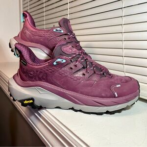 Hoka One One Kaha 2 Low GTX Waterproof Grape Wine Hiking Shoes Women’s Size 8 B